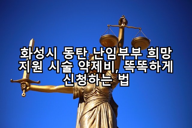 화성시 동탄 난임부부 희망 지원 시술 약제비, 똑똑하게 신청하는 법